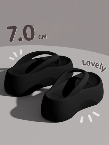 2024 Thick Sole Height Boost Slippers for Indoor & Outdoor Wear