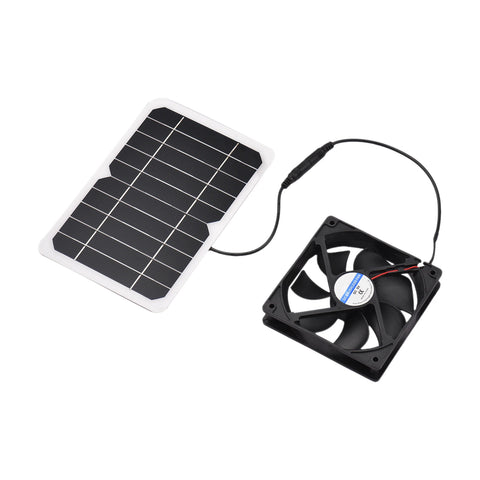 6W 5V Solar Panel Fan Ventilator for Chicken Coops, Dog Houses, Sheds, RV - Mini Solar Cooling System