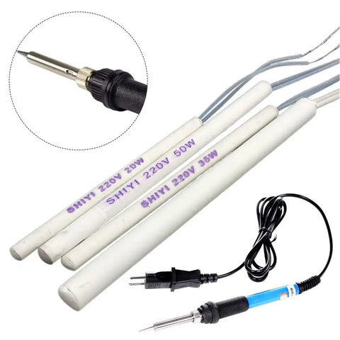 Adjustable Temp 220V Electric Soldering Iron Heater 20W/35W/50W/75W Ceramic Heating Element for 908/908S Solder
