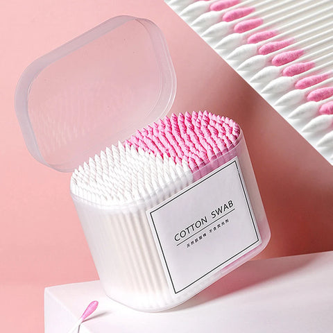 Dual Tip Cotton Swabs for Ears & Makeup - 100/300 Pack