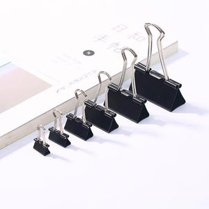 10 Pack Metal Binder Clips Assorted Sizes for Paper, Documents, Photos, Office and School Organization