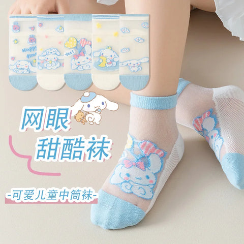 Girl's White Lace Princess Summer Short Socks - Lolita Style Thin Cotton Children's Socks Wholesale