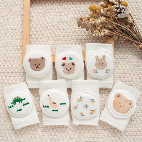 Cotton Baby Knee Pads for Crawling - Breathable Mesh Protector for Toddlers, Boys & Girls