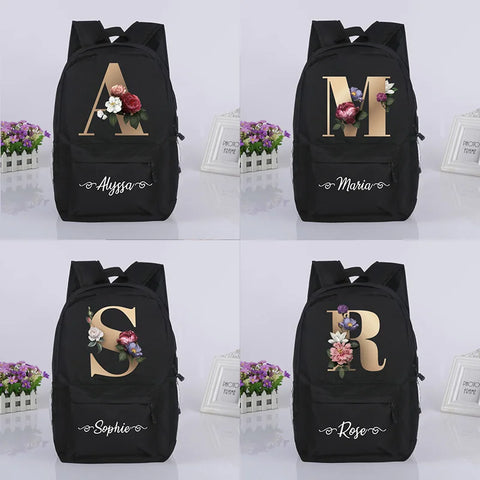 Custom Kids School Backpack with Name Print - Personalized Bag for Kindergarten & Teens