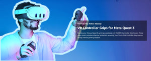 10-in-1 Silicone Controller Case for Meta Quest 3/3s, Grip Protector & Battery Cover, VR Headset Accessories