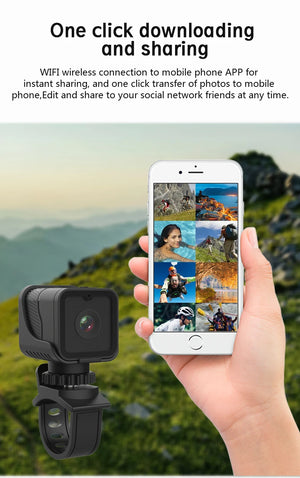1080p HD Wireless Mini Camera, Wifi Hotspot Cam, Outdoor Sports & Motorcycle Dash Recorder
