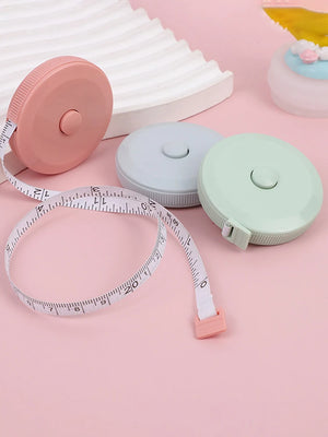 1.5m Portable Soft Tape Measure for Students, Sewing, Clothing, Auto Retract, Compact & Durable