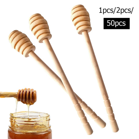 50-Pack Eco-Friendly Disposable Wooden Coffee Stirrers & Dessert Spoons Set