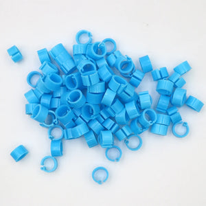 100-Pack 8mm Colored Bird Leg ID Bands for Pigeons Parrots