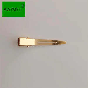 100 Pcs 4.5cm Metal Snap Clips for Hair Extensions, Salon Sectioning Tools & Accessories