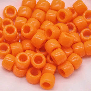 100pcs 6x9mm Colorful Pony Beads for DIY Bracelets, Necklaces, Crafts, Hair Jewelry Making