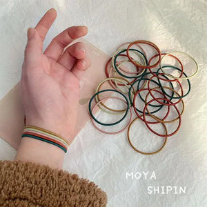 100pcs Elastic Hair Ties Rubber Bands Thin Ponytail Scrunchies for Women Men Hair Accessories