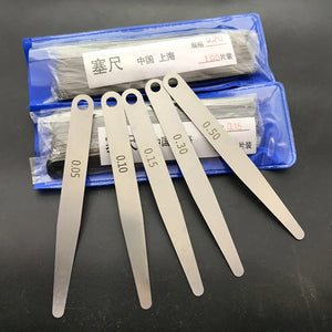 100pcs Feeler Gauge Set 0.02mm-0.15mm Gap Measuring Tool - Single Piece Gaskets