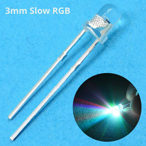 1000pcs 3mm LED Diode Kit: White, Red, Yellow, Blue, Green - Assorted Light Bulbs for DIY Electronics