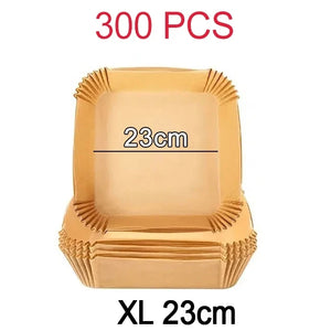 100-Pack Disposable Air Fryer Liners, Nonstick, Greaseproof, Easy Clean, Round Baking Paper