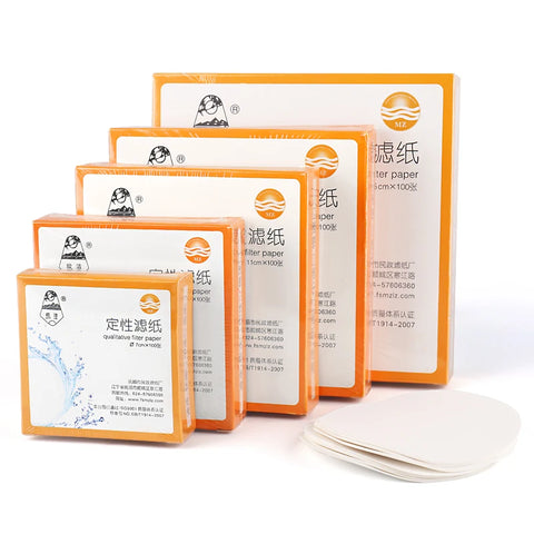 100pcs Lab Qualitative Filter Paper Circles - Fast/Medium/Slow Speed Oil Filtering