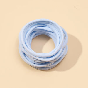 10-Pack Traceless Nylon Stretch Headbands for Newborns & Kids - Elastic Baby Hair Accessories