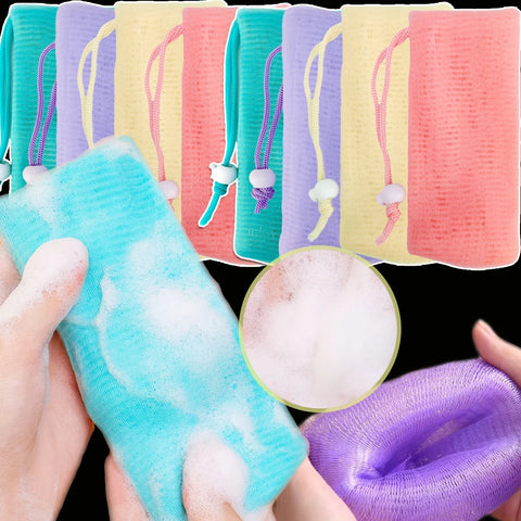 Exfoliating Soap Mesh Bag - 6 Layer Pouch for Body & Face Cleansing