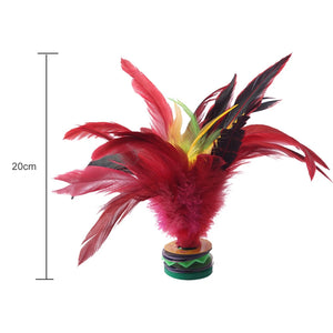 10-Pack Colorful Feather Jianzi Shuttlecocks 20cm – Portable Fitness Kick Game for Fun & Exercise