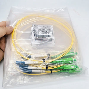 10-Pack Simplex LC/UPC-SC/APC Fiber Optic Patch Cords 1m-10m FTTH Jumper Cable