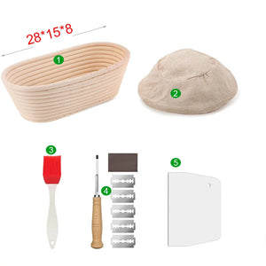 10" Oval Rattan Bread Proofing Basket for Sourdough Baking