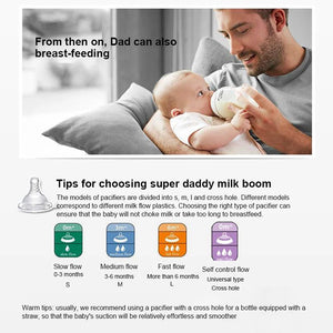 1-10 Pack Baby Pacifier Nipples Wide Bore Spiral Frosted Non-Irritating Thickened Safe Real-Feel