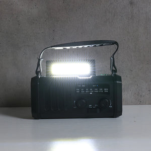10,000mAh Solar Hand Crank Weather Radio with USB Charging, Emergency LED Flashlight, NOAA FM/AM/WB Power Bank