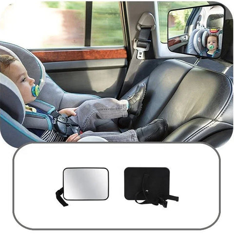 Adjustable Baby Car Seat Rear View Mirror - Safety Monitor, Wide View, Headrest Attachment, High Quality Car Interior Accessory