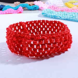 10 Pack 4cm Crochet Elastic Hairbands - Knit Headbands for Women Accessories