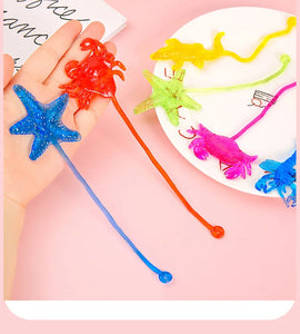 10-Pack Sea Animal Stretchy Toys - Party Favors & Classroom Prizes for Kids