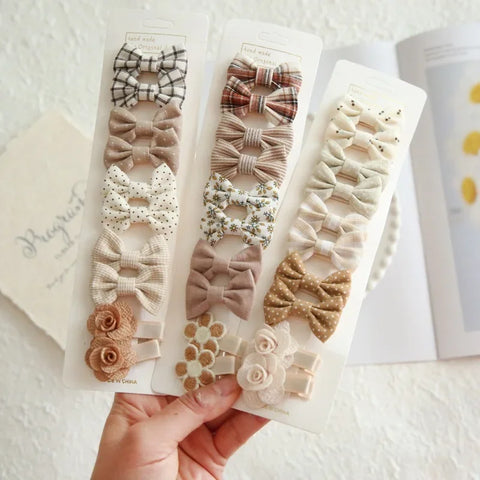 10pcs Hair Accessories Set: Cute Bow Hairpins, Scrunchies, Clips & Barrettes for Baby Girls & Kids