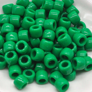 100pcs 6x9mm Colorful Pony Beads for DIY Bracelets, Necklaces, Crafts, Hair Jewelry Making