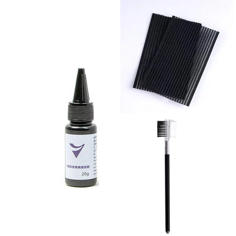 20g Traceless Hair Extension Glue with UV Light for Tape-In Extensions, Fast Grafting Tool