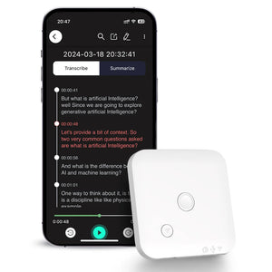 AI Voice & Call Recorder with Speech-to-Text, 64GB, 100+ Languages, Summarization