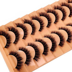 10 Pairs 3D Mink False Eyelashes Set - Long Natural Volume Lash Extensions