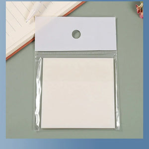 100 Sheets Clear Sticky Notes Pad - Transparent Note Paper for School & Office Stationery