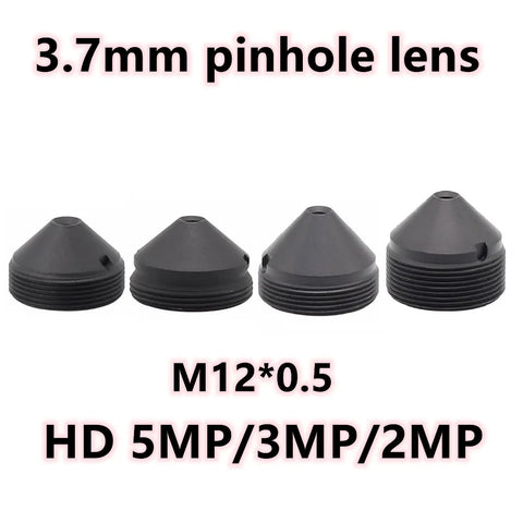 5MP HD CCTV Pinhole Lens 3.7mm M12 Mount 1/2.7" F2.0 90° for Security Surveillance Cameras