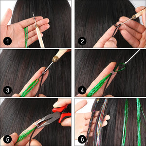 10 Pcs Colored Feather Hair Extensions I Tip Synthetic Zebra Strands Hairpiece
