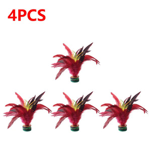 10-Pack Colorful Feather Jianzi Shuttlecocks 20cm – Portable Fitness Kick Game for Fun & Exercise