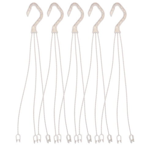 5pcs Durable White Hooks for Hanging Baskets, Flowerpots, and Garden Accessories - Plastic Planter Hooks Outdoor Use