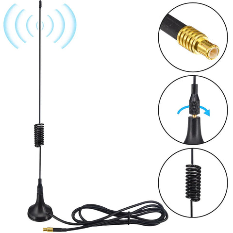 ADS-B Antenna 3.5dBi 1090MHz MCX Male Magnetic Base RG174 1m Signal Booster Aircraft FPV SDR