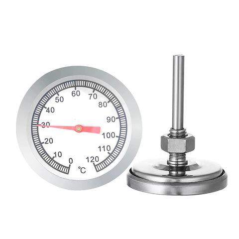 52mm Stainless Steel BBQ Oven Thermometer 0-120°C Cooking Temperature Gauge