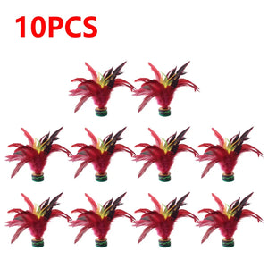 10-Pack Colorful Feather Jianzi Shuttlecocks 20cm – Portable Fitness Kick Game for Fun & Exercise