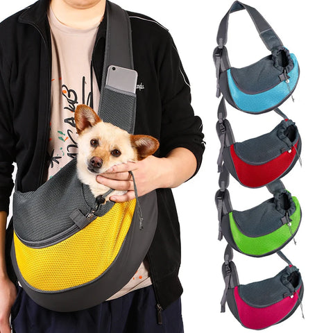 Breathable Mesh Dog Carrier Sling for Travel & Outdoor Adventures