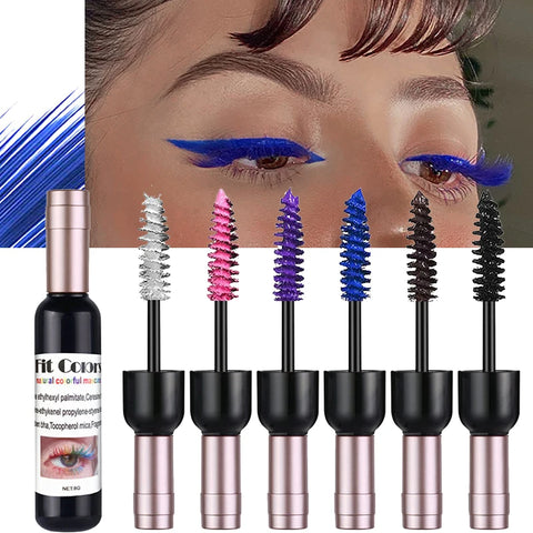 6-Pack Waterproof Fast-Dry Color Mascara Set for Lashes & Cosplay