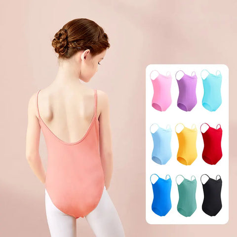 Girls Ballet Camisole Leotard: Sleeveless Cotton Dance & Gymnastics Bodysuit for Toddlers & Kids