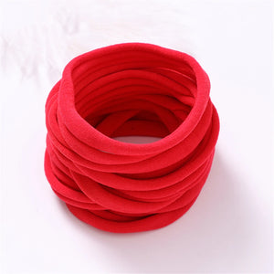 10-Pack Traceless Nylon Stretch Headbands for Newborns & Kids - Elastic Baby Hair Accessories