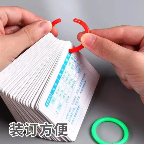 50 Pcs 15mm Plastic Ring Binder Hoops for DIY Albums, Loose-Leaf Books, Office Binding, Photo Albums