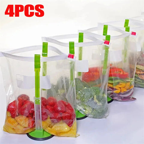 Adjustable Kitchen Waste Bag Holder - Space-saving Trash Organizer for Meal Prep