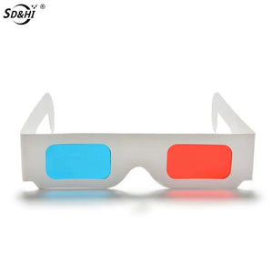 10 Pack Universal 3D Glasses Red Blue Cyan Anaglyph Cardboard for Movies